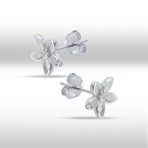Cercei argint zirconiu floare - 5000000778379